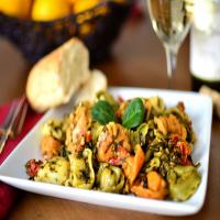 Ravioli or Tortellini With Pesto and Spinach image