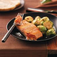 Glazed Salmon with Brussels Sprouts for Two_image