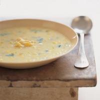 Cold Curried Buttermilk Soup with Corn and Poblano Chile_image