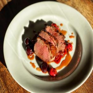 Seared Duck Breasts with Cherry Agrodolce image