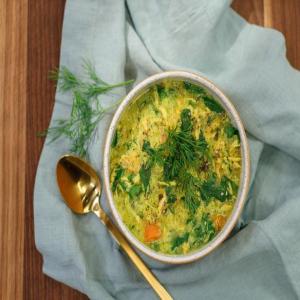 Cheater's Chicken and Rice Soup with Lemon and Kale image