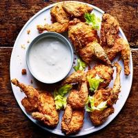 Southern-fried quail with blue cheese dressing image