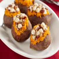 Stuffed Sweet Potatoes with Pecan and Marshmallow Streusel image