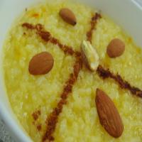 Iranian Saffron Rice Pudding (Sholeh Zard) (Dairy Free & Glu image