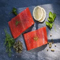 Roasted Salmon with Lemon, Garlic, Dill and Caper Butter Sauce_image