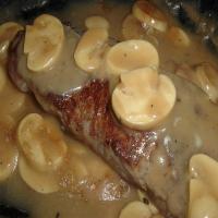 Steak in Rum and Mushroom Sauce for Two image