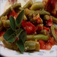Green Beans With Tomatoes and Oregano image