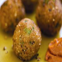 Black-Eyed Pea Fritters with Hot Pepper Sauce image