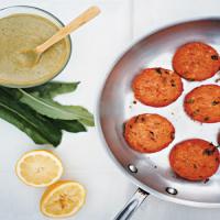 Salmon Cakes with Sorrel Sauce image