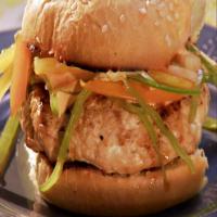 Chinese Chicken Burgers with Rainbow Sesame Slaw image