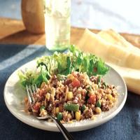20-Minute Vegetable Beef and Rice Skillet_image
