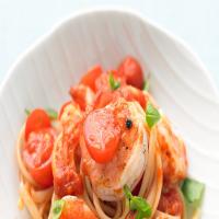 Shrimp, Tomato, and Basil Pasta image