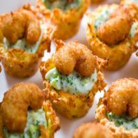 Cheesy Popcorn Shrimp Potato Nests image