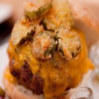 Classic All-American Burger with Fried Sweet Pickles image