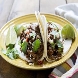 Electric Pressure Cooker Beef Barbacoa Tacos_image