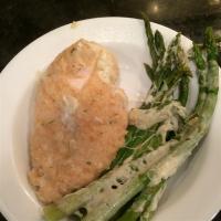 Quick Chicken with Asparagus and Provolone image