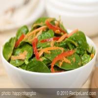 Baby Spinach Salad with Asian Ginger Dressing_image
