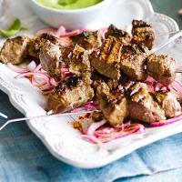 Spiced grilled lamb skewers image