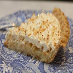 Laura Bush's Texas Buttermilk Coconut Pie w/ Whipped Cream_image