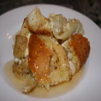 Apple Bread Pudding With Calvados Sauce_image