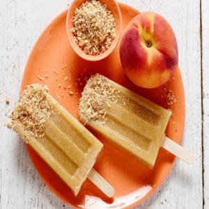 Grilled-Peach and Almond Ice Pops image