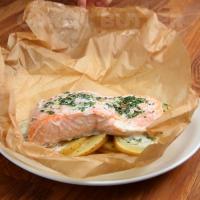 Parchment Garlic Butter Salmon Recipe by Tasty image
