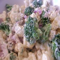 Broccoli, Cauliflower & Blue Cheese Salad_image