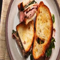 Leftover-Lamb Sandwiches With Tapenade Mayo, Watercress, and Caciocavallo Cheese Recipe_image