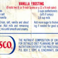Crisco Vanilla Frosting_image