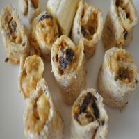 Peanut Butter, Banana and Sultanas Sandwiches or Pinwheel Style_image