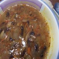 Mushroom Brown Rice Soup image
