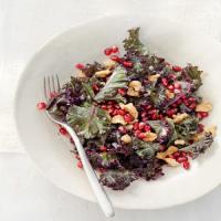 Raw Kale Salad with Pomegranate and Toasted Walnuts_image