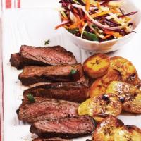 Caribbean Steak with Grilled Plantains and Coleslaw Recipe - (4.3/5)_image