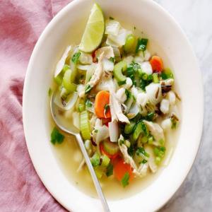 Chicken Soup with Wild Rice and Hominy image