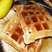 Banana-Wheat Waffles image