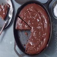Skillet Brownie With Chocolate Ganache Frosting image