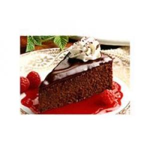 Decadent Chocolate Cake with Raspberry Sauce_image