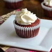 Gluten-Free, Sugar-Free Red Velvet Cupcakes With Sugar-Free Cream Cheese Frosting_image