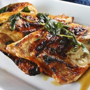 Grilled Turkey Breast with Fresh Sage Leaves_image