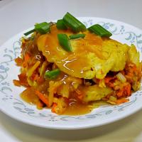 Cabbage Omelette With Sauce, Very Quick_image