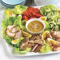 Smoked Fish Platter with Mustard-Caper Sauce and Fennel-Cucumber Salad_image