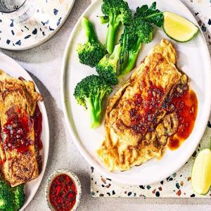Tofu omelettes with soy dressing_image