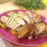 Grilled Halibut with Fennel, Red Onions and Oregano_image