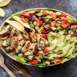 Lemon Herb Mediterranean Chicken Salad_image