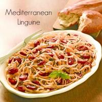 Mediterranean Linguine Recipe with Basil and Tomatoes_image