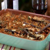 Eggplant Casserole with Red Pepper Pesto and Cajun Breadcrumbs image