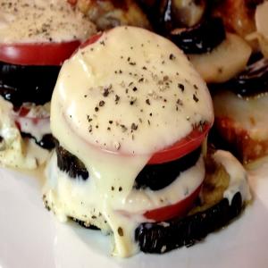 Eggplant, Tomato and Mozzarella Stacks, Hot or Cold image