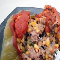 Stuffed Green Peppers With Corn image