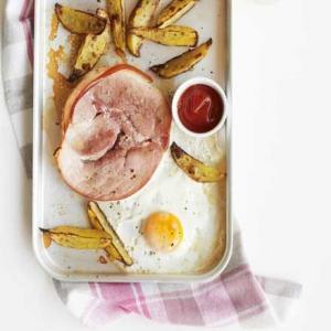 All-in-one gammon, egg & chips image
