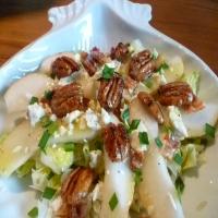 Pear, Blue Cheese, Walnut and Bacon Salad image